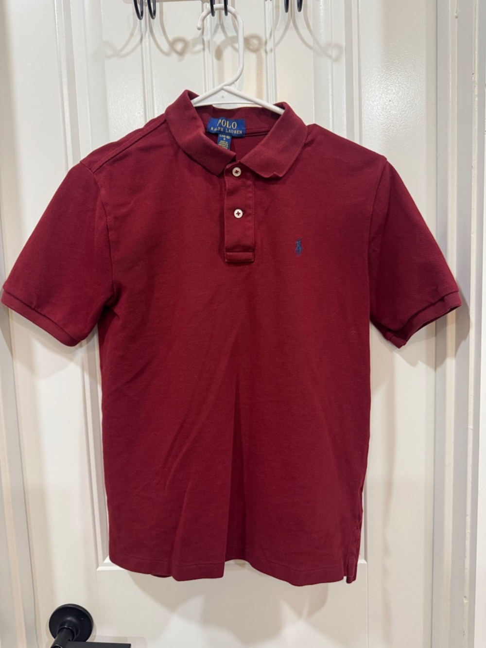 Polo by Ralph Lauren Men's Burgundy Polo with Navy Pony